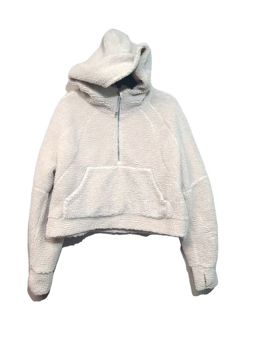 lululemon athletica Scuba Oversized Half-Zip Hoodie Size L Cream